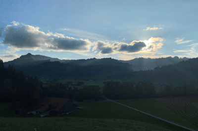 Sonnenstrahlen durch dir Wolken