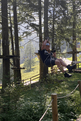 Seilpark und die Zipline