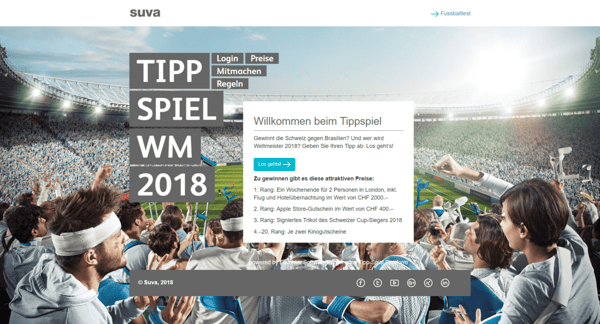 SUVA Leuchter Tippspiel 2018